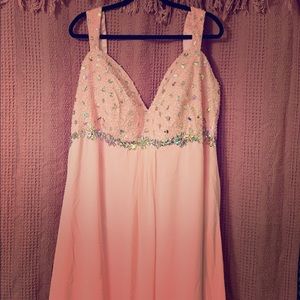Beautiful Bejeweled Pink Prom Dress